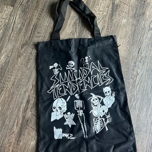 Suicidal Tendencies Black Graphic Tote Bag Skate Rock Punk Venice